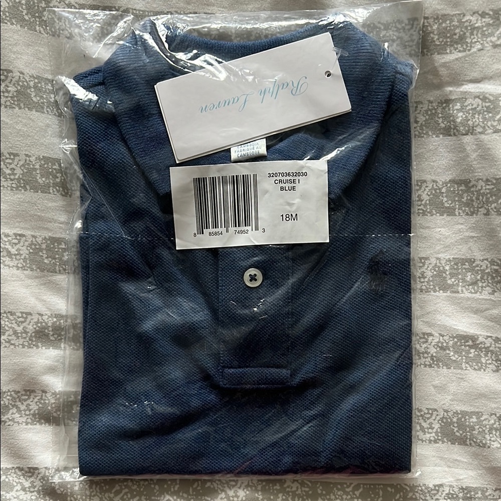 Ralph Lauren Blue Polo Shirt Classic Style